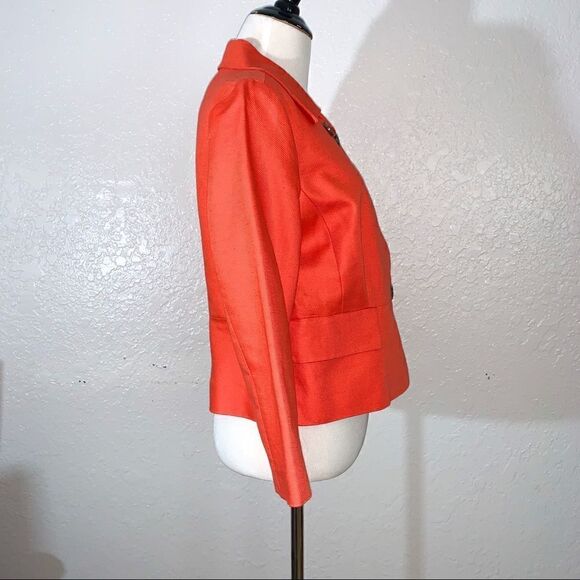 Banana Republic Bright Coral Linen Blend Jacket - Picture 7 of 8